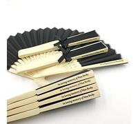 WLTY 10/20/50Pcs Personalizzato Da Sposa Tessuto di Seta Ventaglio Legato Con Nastro Stampa Personalizzata Nome e Data Ventaglio Pieghevole A Mano