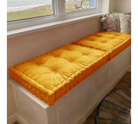 WLXFF Cuscini per Panca Trapuntati, Cuscini per Sedili da Esterno Resistenti alle Intemperie, Cuscino per Pavimento Francese con Manico, per Finestre a Baia da Interno,No15,80x60cm