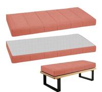 WLXFF Cuscini per sedili per Interni, Antiscivolo Rimovibile Lavabile Cuscini in Spugna, Cuscino Panca Confortevole per Finestre, Cuscino per Panca da Giardino,per Divano Davanzale,Rosa,90x50cm