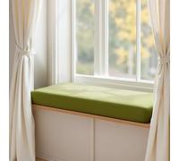 WLXFF Cuscino per Panca da Giardino Lino, Cuscini per Sedili da Finestra Antiscivolo e Lavabili, Cuscini da Esterno con Lacci per Giardini Ristoranti Cucine,No7,150X40X8CM