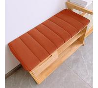 WLXFF Cuscino per Panca in Teddy per Finestra a golfo, Cuscini Impermeabili e AntiGraffio per sedili sottofinestra, Cuscini Antiscivolo per panche da Finestra, Cuscini per panche,Dark Orange,130x40cm