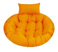 WLXFF Cuscino per Sedia a Forma di Uovo,Cuscino per Poltrona sospesa,Cuscino per Sedia in Rattan, Cuscino per Sedia con Cuscino per la Testa di, per Giardini Esterni, Altalene Interne,No3,90X90X18CM