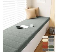 WLXFF Cuscino per Seduta Finestra Interna, Cuscino di Ricambio per Finestra a bovindo, 2/3 Posti Velluto Cuscini per Sedia, Cuscino per Panca da Giardino, per Divano Davanzale,Light Gray,120x55cm