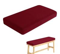 WLXFF Cuscino Spesso per Panca da Giardino a 2 posti, Cuscino per Sedia in Schiuma Spessa, Giardino Antiscivolo Divano Sedile Stuoia per Altalena, Finestra a bovindo,Rosso,130x45x5cm