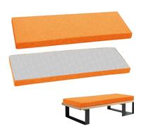 WLXFF Spessi Cuscini Sedili Pranzo per Cucina, in Lino Casa, Cuscino per Panca Finestra di Baia Pads Giardino Antiscivolo Divano Sedile Stuoia per Altalena,Arancia,140x40x5cm