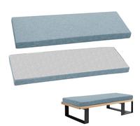 WLXFF Spessi Cuscini Sedili Pranzo per Cucina, in Lino Casa, Cuscino per Panca Finestra di Baia Pads Giardino Antiscivolo Divano Sedile Stuoia per Altalena,Sky Blue,120x40x5cm