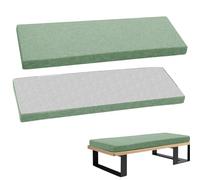 WLXFF Spessi Cuscini Sedili Pranzo per Cucina, in Lino Casa, Cuscino per Panca Finestra di Baia Pads Giardino Antiscivolo Divano Sedile Stuoia per Altalena,Verde,60x30x5cm