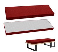 WLXFF Spessi Cuscini Sedili Pranzo per Cucina, in Lino Casa, Cuscino per Panca Finestra di Baia Pads Giardino Antiscivolo Divano Sedile Stuoia per Altalena,Burgundy,45x45x5cm