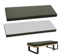 WLXFF Spessi Cuscini Sedili Pranzo per Cucina, in Lino Casa, Cuscino per Panca Finestra di Baia Pads Giardino Antiscivolo Divano Sedile Stuoia per Altalena,Warm Gray,70x35x5cm