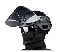 WLXW Casco Airsoft Leggero Con Visiera Trasparente, Occhiali Maschera Integrale, Attrezzatura Tattica For Esterni, For CS, Wargame, Paintball, Caccia, Cosplay(AAA)