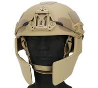 WLXW Casco Tattico For Softair - Set Di Protezioni For Il Viso, Casco Tattico A Protezione Completa For CS Paintball Airsoft Cosplay(Khaki)