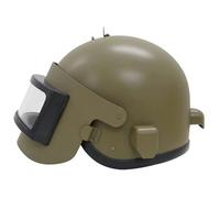 WLXW Casco Tattico Russo For Adulti - Visiera Protettiva Regolabile For CS, Caccia, Softair, Cosplay(TAN)