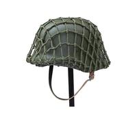 WLXW Elmetto Tattico Tedesco M35 Acciaio Con Copertura Rete For CS, Caccia, Softair Cosplay(Rg)