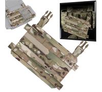 WLXW Gilet Tattico con Piastra Portante Molle, Adattatore for Piastra Frontale, Gilet Softair LV119 FCPC V5, Pannello Espansione for Pettorina, for CS, Caccia, Airsoft, Paintball(RG)