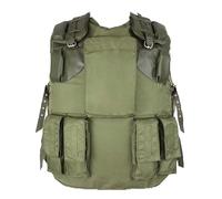 WLXW Gilet Tattico Russo Verde - Gilet Protettivo Regolabile for Softair for CS, Caccia, Painball, Cosplay, Wargame
