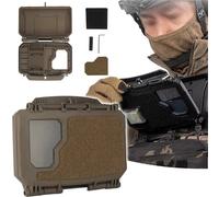 WLXW Scatola for Cellulare Tattica Molle, Gilet Caccia, Scheda Navigazione, Scatola for Attrezzatura Istantanea for Esterni, CS, Airsoft, Paintball, WarGame Gear(BK)