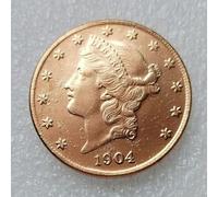 WLZQELVCF Moneta commemorativa Replica della Statua della libertà del 1904 da 20 Dollari