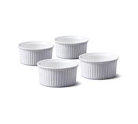 WM Bartleet & Sons 1750 set di 2 tradizionale porcellana Deep stampini con coperchi, bianco, Set of 4-7.5x7.5x3.5cm