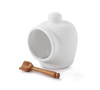 WM Bartleet & Sons 1750 T52W Porcellana Tradizionale Piccolo Porcellana con Cucchiaio di Legno Salato, 9 cm
