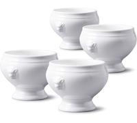 WM Bartleet & Sons 1750 TSET121 - Set di 4 ciotole per zuppa e stufati, in porcellana, motivo testa di leone, 350 ml, colore: Bianco