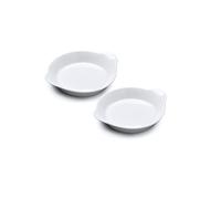 WM Bartleet & Sons 1750 TSET146 - Set di 2 teglie rotonde in porcellana, 15 cm, colore: Bianco