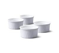 WM Bartleet & Sons 1750 TSET40 - Set di 4 pirottini tradizionali in porcellana, diametro 9 cm, colore: bianco