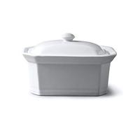 WM Bartleet & Sons burro/terrina con coperchio, bianco