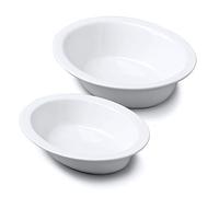 Wm Bartleet & Sons - Piatto da portata ovale, tradizionale, in porcellana, ideale per pasta frolla, bianco, 24cm/29cm