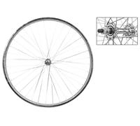 WM Wheel Anteriore 26x1.75 559x25 Acciaio CP 36H Bolt-On 5/16 " x 100mm 14g Ucp