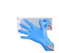 WMAMBZNDHP Guanti monouso in vinile for esami, spessore 4 mil, guanti for la pulizia, blu, 100 pezzi(M)