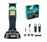 WMARK NG-XT1 Polar - Tagliacapelli professionale senza fili, per uomini e barbieri, motore Maglev Vector da 10.000 giri/min, lama DLC, 3 coperchi modulari colorati sfumati e strumenti di riparazione