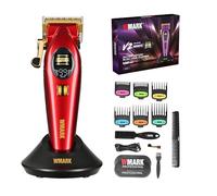 WMARK Tagliacapelli professionale Infinite Cordless per mancini - Controllo della velocità del rullo, dock di ricarica, rotore esterno 9000 giri/min BLDC, lama in acciaio DLC, strumento da barbiere