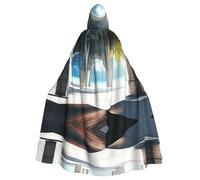 WMASTNjgdA Bella casa al mattino Unique Darkness Poncho Scialle - Coperta indossabile personalizzabile per donne, accessorio perfetto per costumi di Halloween, cavaliere, Akatsuki e altro ancora