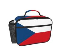 WMASTNjgdA Borsa termica per il pranzo con bandiera della Repubblica Ceca, per donne e uomini, borsa portatile per il trasporto a mano per lavoro, ufficio, resistente alle perdite, compatibile con