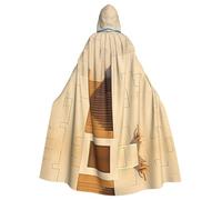 WMASTNjgdA Desert Temple Unique Darkness Poncho Scialle - Coperta indossabile personalizzabile per donne, accessorio perfetto per costumi di Halloween, cavaliere, Akatsuki e altro ancora