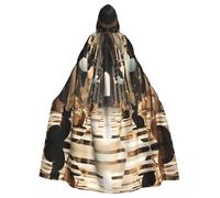 WMASTNjgdA Gatto che gioca a scacchi Unico Darkness Poncho Scialle - Coperta indossabile personalizzabile per donne, accessorio perfetto per costumi di Halloween, cavaliere, Akatsuki e altro ancora