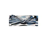 WMASTNjgdA Graziose fasce per capelli con fiocco, design unico e personalizzato per bambine, in morbido poliestere, perfette per 0-6 mesi con onde frattali, città futura