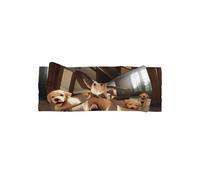 WMASTNjgdA Graziose fasce per capelli con fiocco, design unico e personalizzato per bambine, in morbido poliestere, perfette per 0-6 mesi. Il cagnolino nella stanza