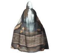 WMASTNjgdA Il riflesso dell'acqua sul pavimento Unique Darkness Poncho Scialle - Coperta indossabile personalizzabile per donne, accessorio perfetto per costumi di Halloween, cavaliere, Akatsuki e