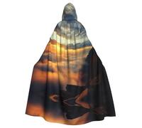 WMASTNjgdA Il sole che sorge tra due montagne Unico Poncho Shawl Darkness - Coperta indossabile personalizzabile per donne, accessorio perfetto per costumi di Halloween, cavaliere, Akatsuki e altro