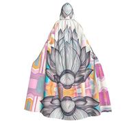 WMASTNjgdA Lotus Mandala Unique Darkness Poncho Scialle - Coperta indossabile personalizzabile per donne, accessorio perfetto per costumi di Halloween, cavaliere, Akatsuki e altro ancora