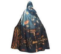 WMASTNjgdA Pesce galleggiante nella camera da letto Unique Darkness Poncho Scialle - Coperta indossabile personalizzabile per donne, accessorio perfetto per costumi di Halloween, cavaliere, Akatsuki e