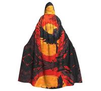 WMASTNjgdA Red Sun and Eagle Unique Darkness Poncho Scialle - Coperta indossabile personalizzabile per donne, accessorio perfetto per costumi di Halloween, cavaliere, Akatsuki e altro ancora