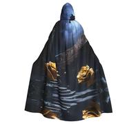 WMASTNjgdA Rose under the stairs Unique Darkness Poncho Scialle - Coperta indossabile personalizzabile per donne, accessorio perfetto per costumi di Halloween, cavaliere, Akatsuki e altro ancora