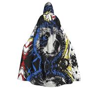 WMASTNjgdA Scialle poncho colorato con procione unico Darkness, coperta indossabile personalizzabile per donne, accessorio perfetto per costumi di Halloween, cavaliere, Akatsuki e altro ancora