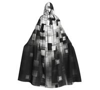 WMASTNjgdA Scialle poncho quadrato bianco e nero unico Darkness - Coperta indossabile personalizzabile per donne, accessorio perfetto per costumi di Halloween, cavaliere, Akatsuki e altro ancora