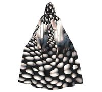 WMASTNjgdA Simpatico piccolo topo bianco unico poncho scialle oscurità - Coperta indossabile personalizzabile per donne, accessorio perfetto per costumi di Halloween, cavaliere, Akatsuki e altro