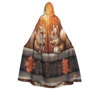 WMASTNjgdA Un paio di scoiattoli Unique Darkness Poncho Scialle - Coperta indossabile personalizzabile per donne, accessorio perfetto per costumi di Halloween, cavaliere, Akatsuki e altro ancora
