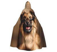 WMASTNjgdA Un simpatico dipinto di cane Unico Darkness Poncho Scialle - Coperta indossabile personalizzabile per donne, accessorio perfetto per costumi di Halloween, cavaliere, Akatsuki e altro ancora