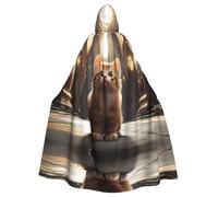 WMASTNjgdA Un simpatico piccolo gatto unico Darkness Poncho Scialle - Coperta indossabile personalizzabile per donne, accessorio perfetto per costumi di Halloween, cavaliere, Akatsuki e altro ancora